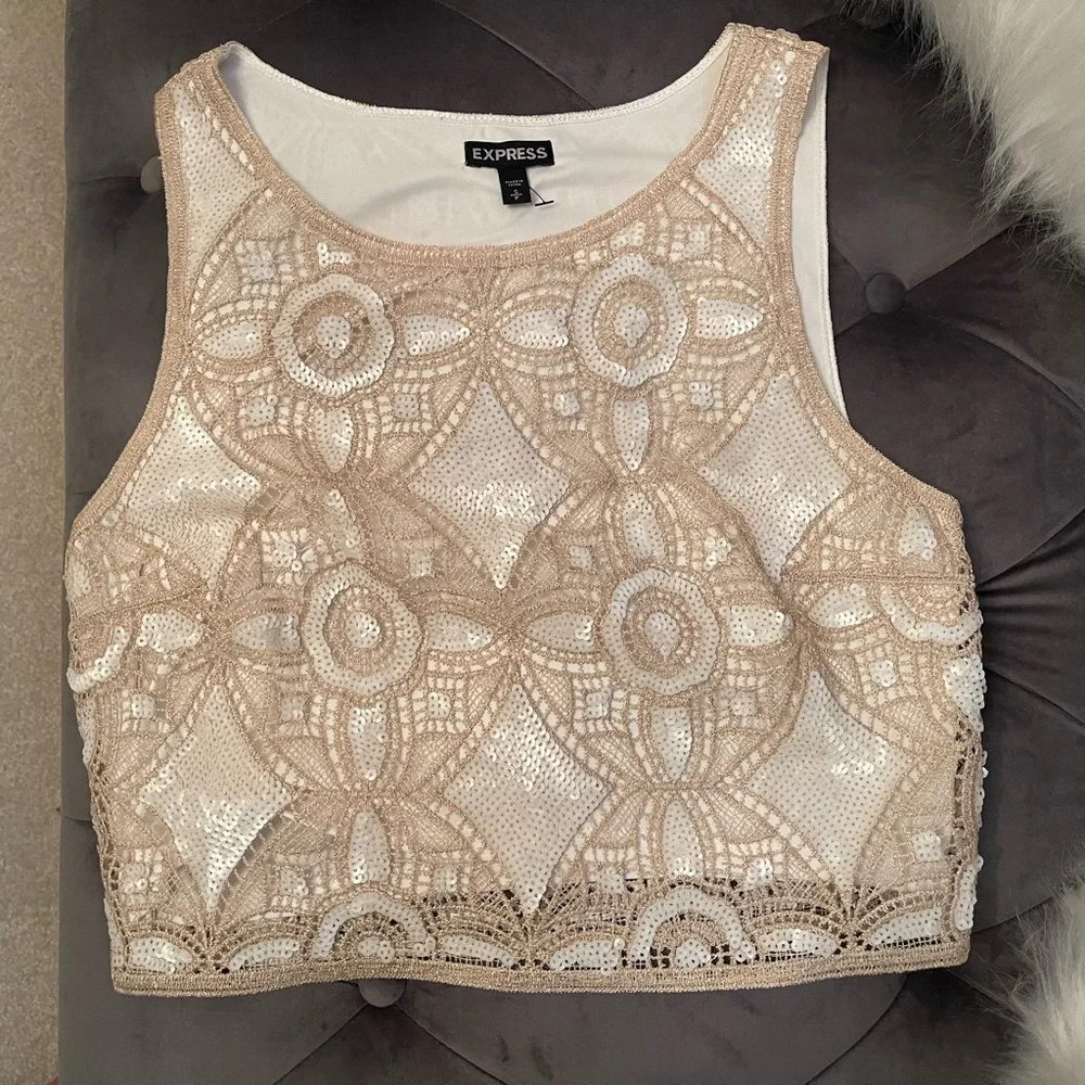 NWT Express Two-Piece Sequined Set - Picture 3 of 16